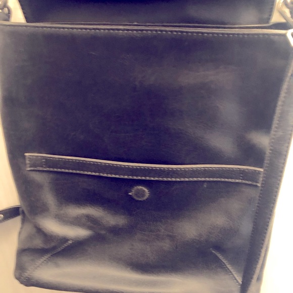 Matt&Nat Black shoulder bag, adjustable strap and large flap, Synthetic leather - Picture 2 of 3